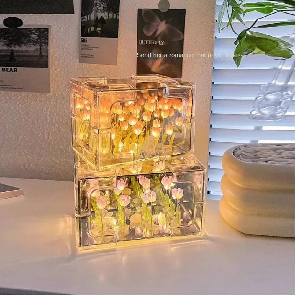 Flower Sea Cube  Small Night Lamp